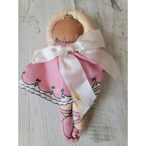 Plush pink AS IS ballerina ornament Xmas decor - Picture 4 of 6